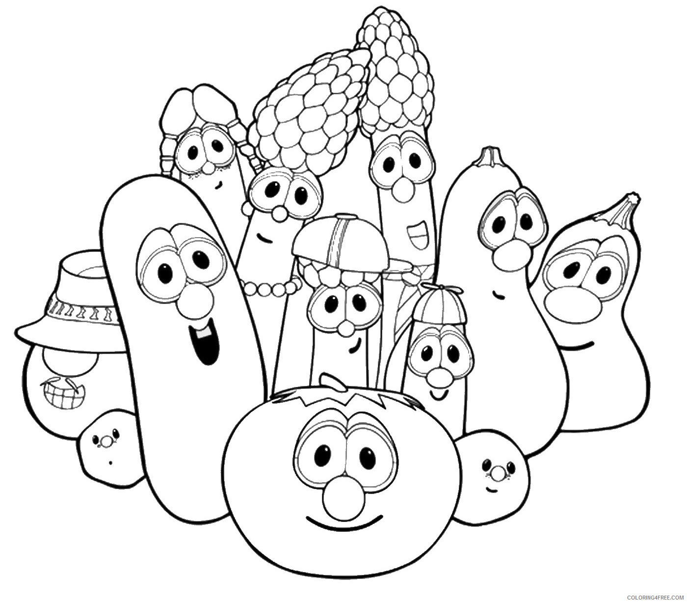 VeggieTales Coloring Pages Cartoons veggie_tales_cl_41 Printable 2020 6844 Coloring4free