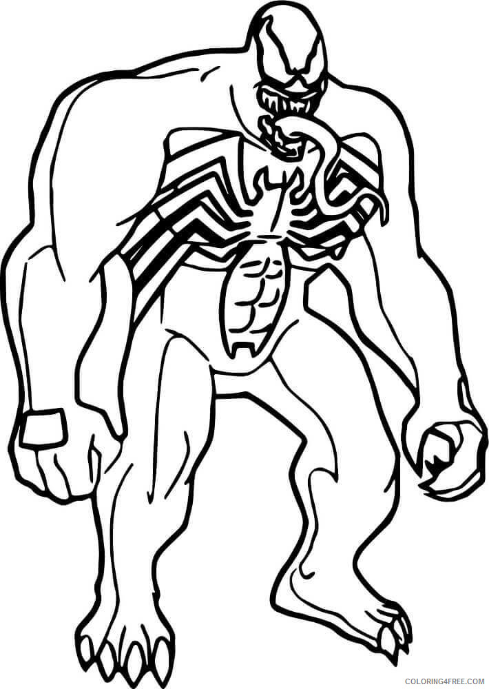 Venom Coloring Pages Cartoons Venom Printable 2020 6872 Coloring4free
