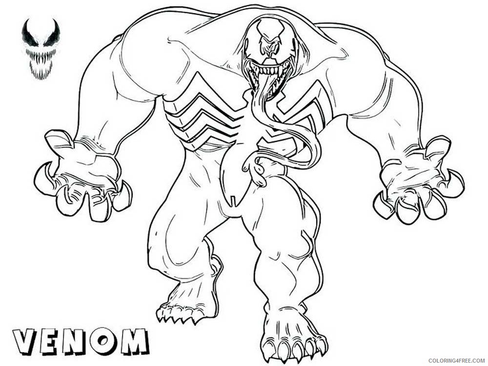 Venom Coloring Pages Cartoons venom 4 Printable 2020 6878 Coloring4free