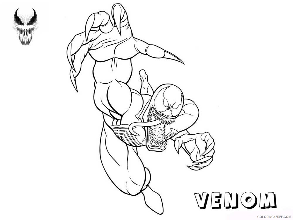 Venom Coloring Pages Cartoons venom 9 Printable 2020 6883 Coloring4free
