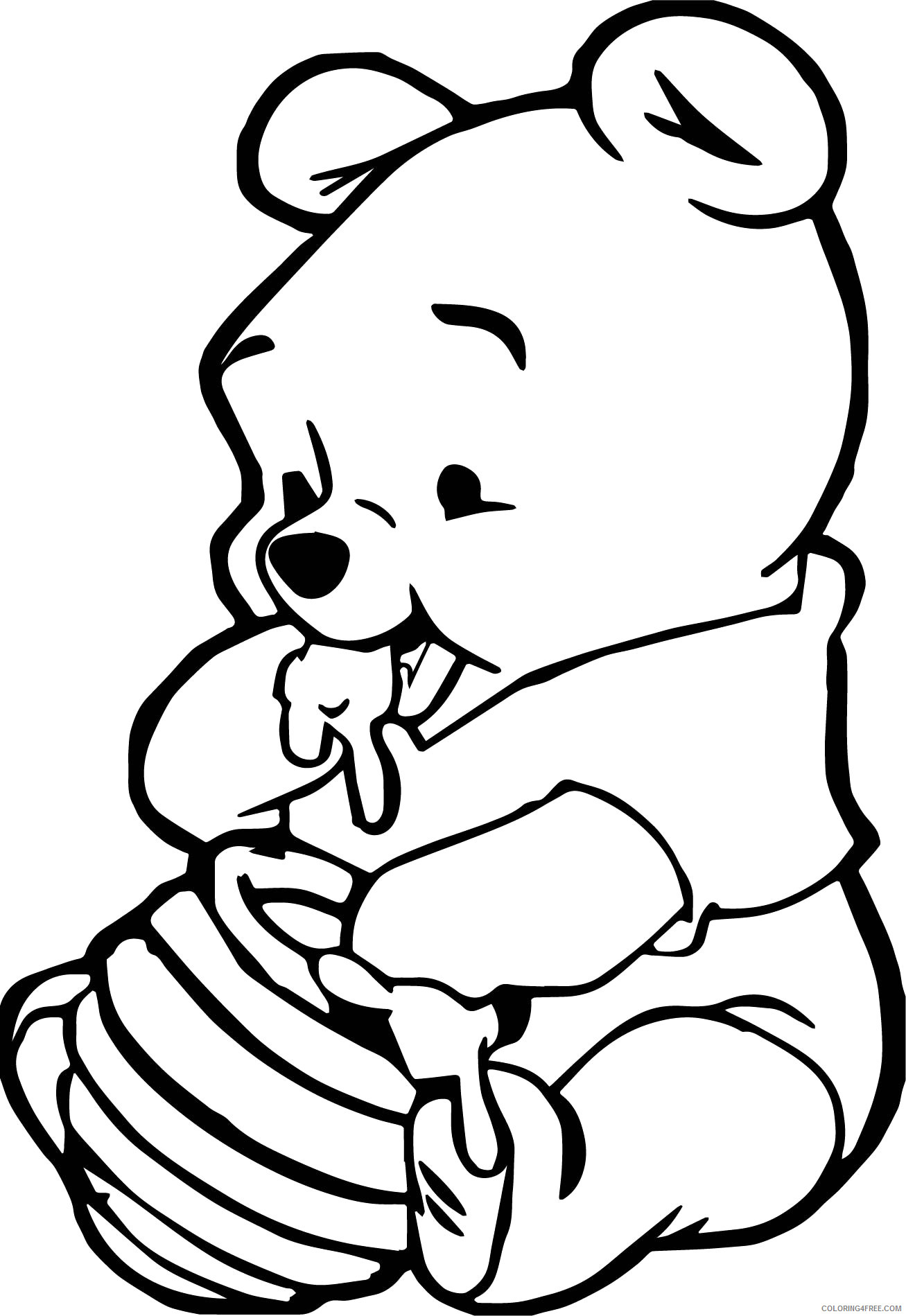 Winnie the Pooh Coloring Pages Cartoons Baby Animal Winnie the Pooh Printable 2020 6934 Coloring4free