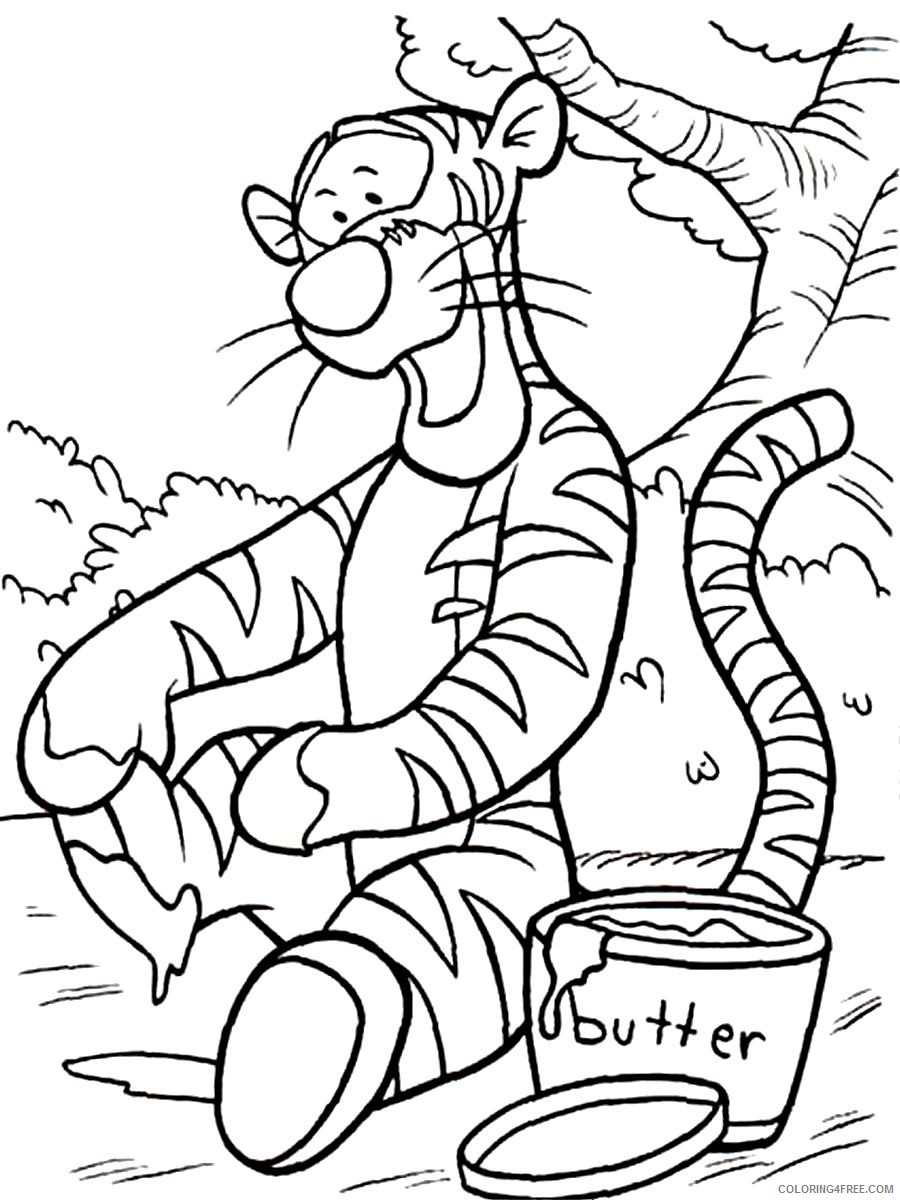 Winnie the Pooh Coloring Pages Cartoons Color Tigger Printable 2020 6944 Coloring4free