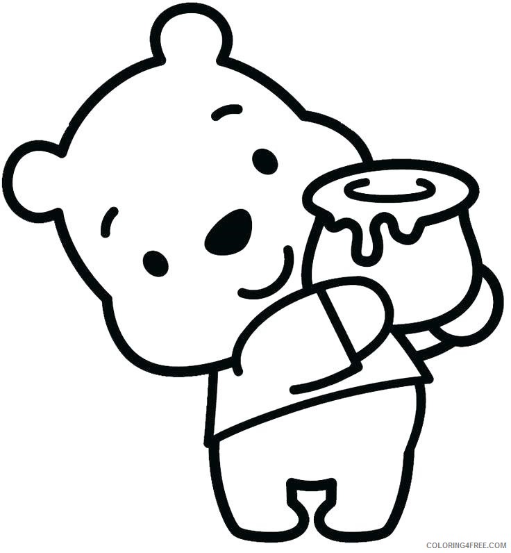 Winnie The Pooh Coloring Pages Cartoons Cute Baby Pooh Bear Printable 2020 6946 Coloring4free Coloring4free Com