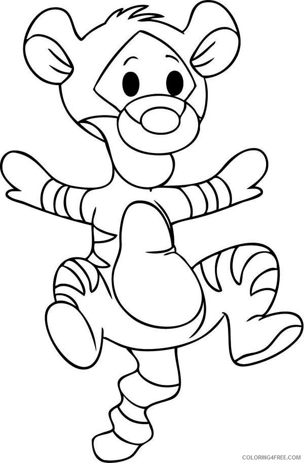 Winnie the Pooh Coloring Pages Cartoons Cute Baby Tigger Printable 2020 6947 Coloring4free