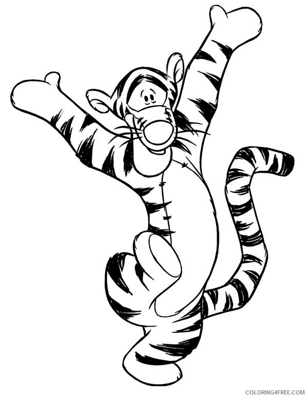 Winnie the Pooh Coloring Pages Cartoons Cute Tigger Wants a Hug Printable 2020 6949 Coloring4free