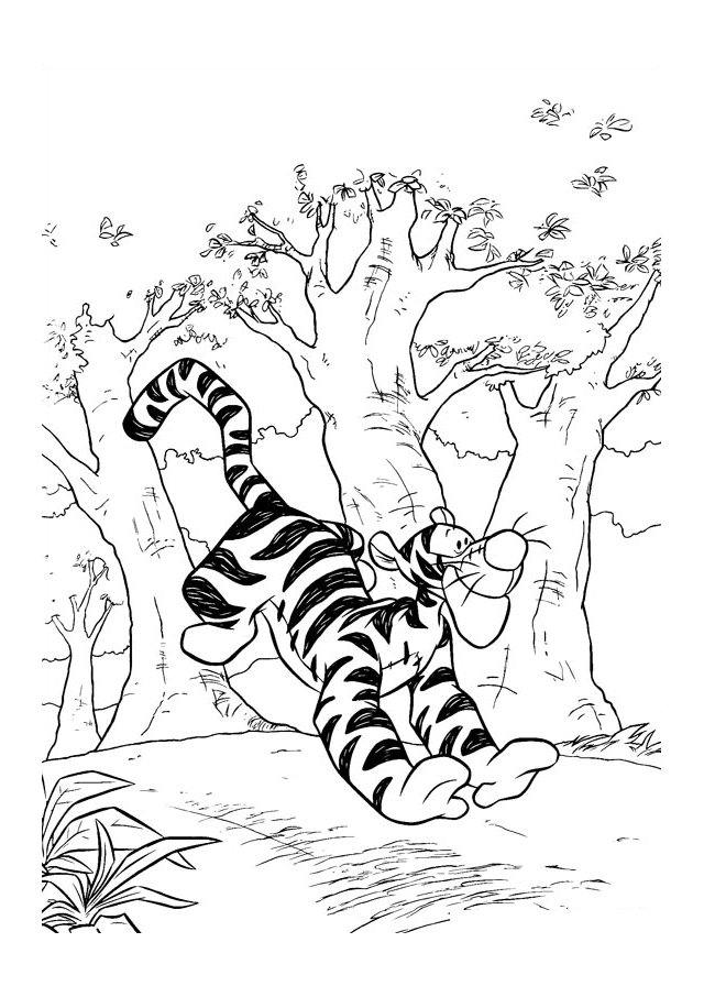 Winnie the Pooh Coloring Pages Cartoons Downloadable Tigger Printable 2020 6953 Coloring4free