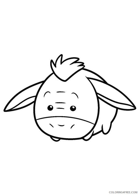 Winnie the Pooh Coloring Pages Cartoons Pooh Eeyore Tsum Tsum Printable 2020 7005 Coloring4free