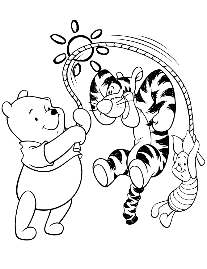 Winnie the Pooh Coloring Pages Cartoons Pooh Tigger Free Printable 2020 7009 Coloring4free