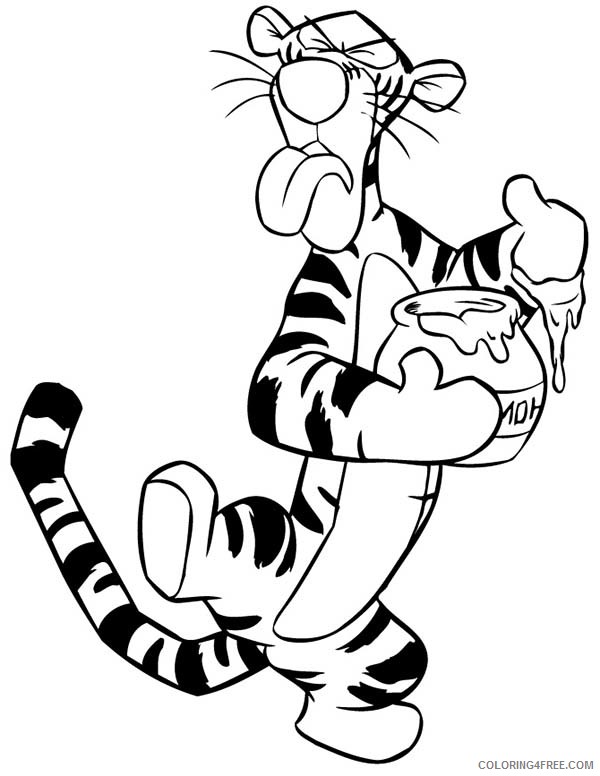 Winnie the Pooh Coloring Pages Cartoons Tigger Dont Like Honey Printable 2020 7035 Coloring4free