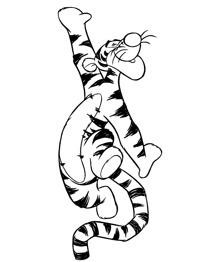Winnie the Pooh Coloring Pages Cartoons Tigger Free Printable 2020 7028 Coloring4free