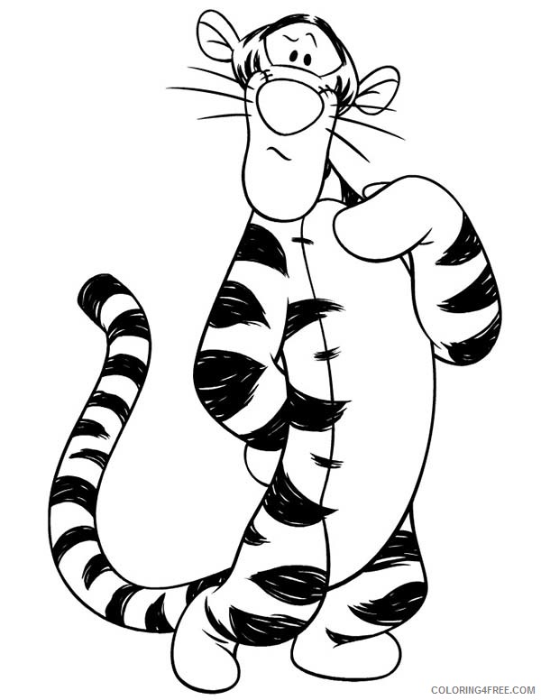 Winnie the Pooh Coloring Pages Cartoons Tigger Not Sure is Me Printable 2020 7046 Coloring4free
