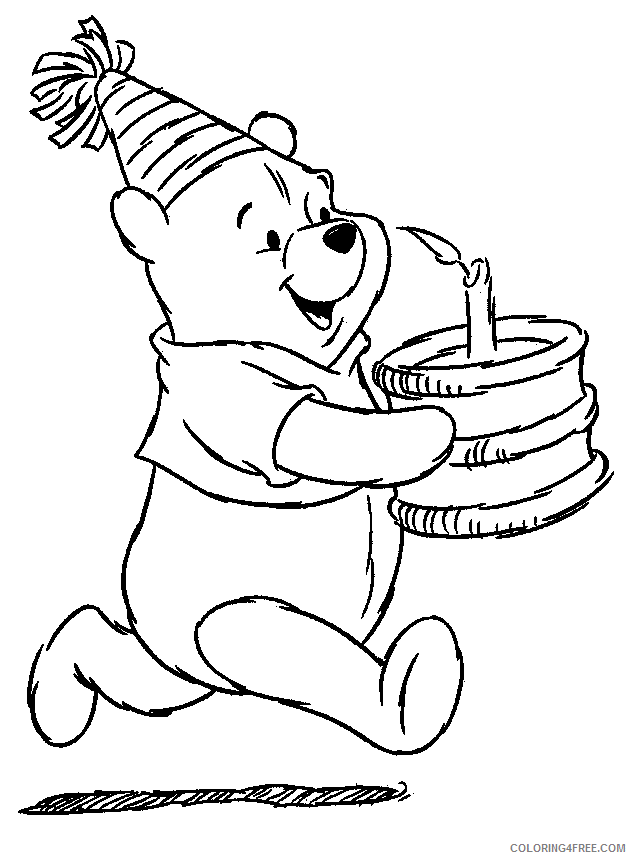 Winnie the Pooh Coloring Pages Cartoons Winnie The Pooh Birthday Printable 2020 7067 Coloring4free