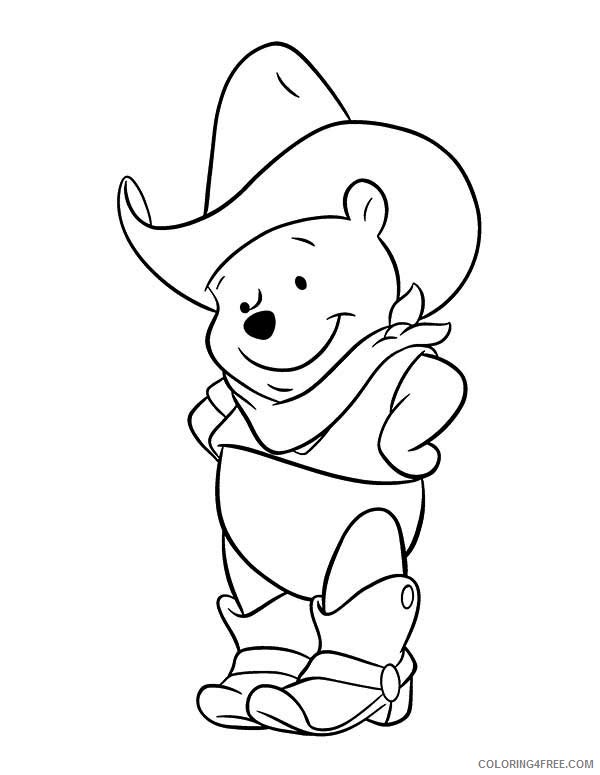 Winnie the Pooh Coloring Pages Cartoons Winnie The Pooh Cowboy Printable 2020 7235 Coloring4free