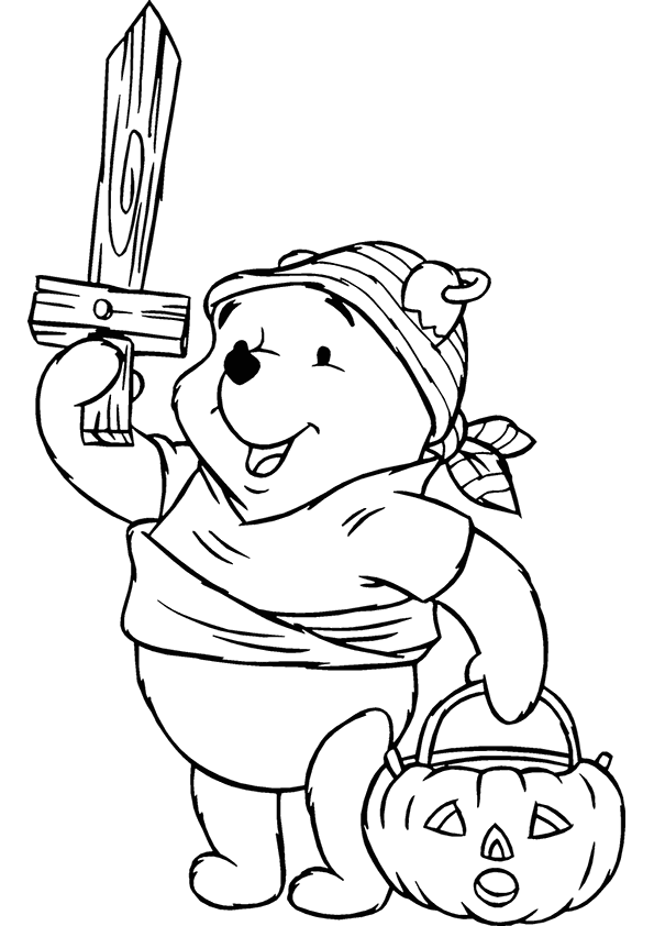 Winnie the Pooh Coloring Pages Cartoons Winnie The Pooh Halloween Printable 2020 7241 Coloring4free
