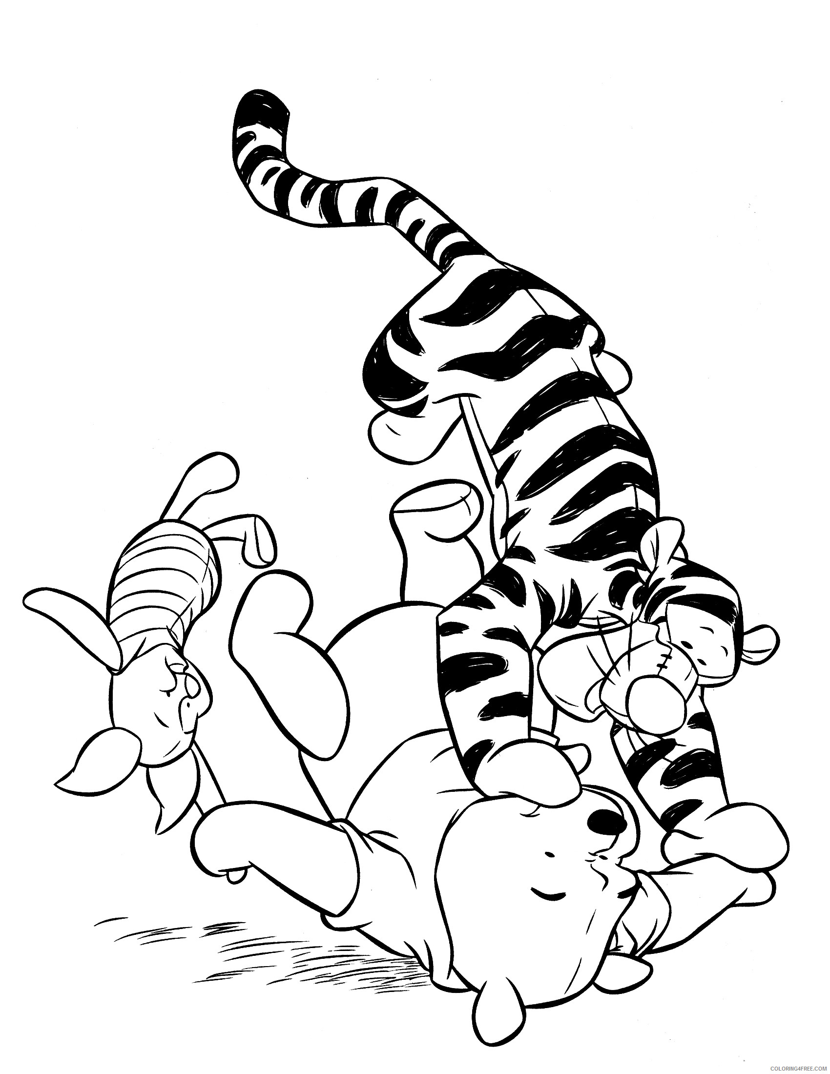Winnie the Pooh Coloring Pages Cartoons Winnie The Pooh and Friends Printable 2020 7059 Coloring4free