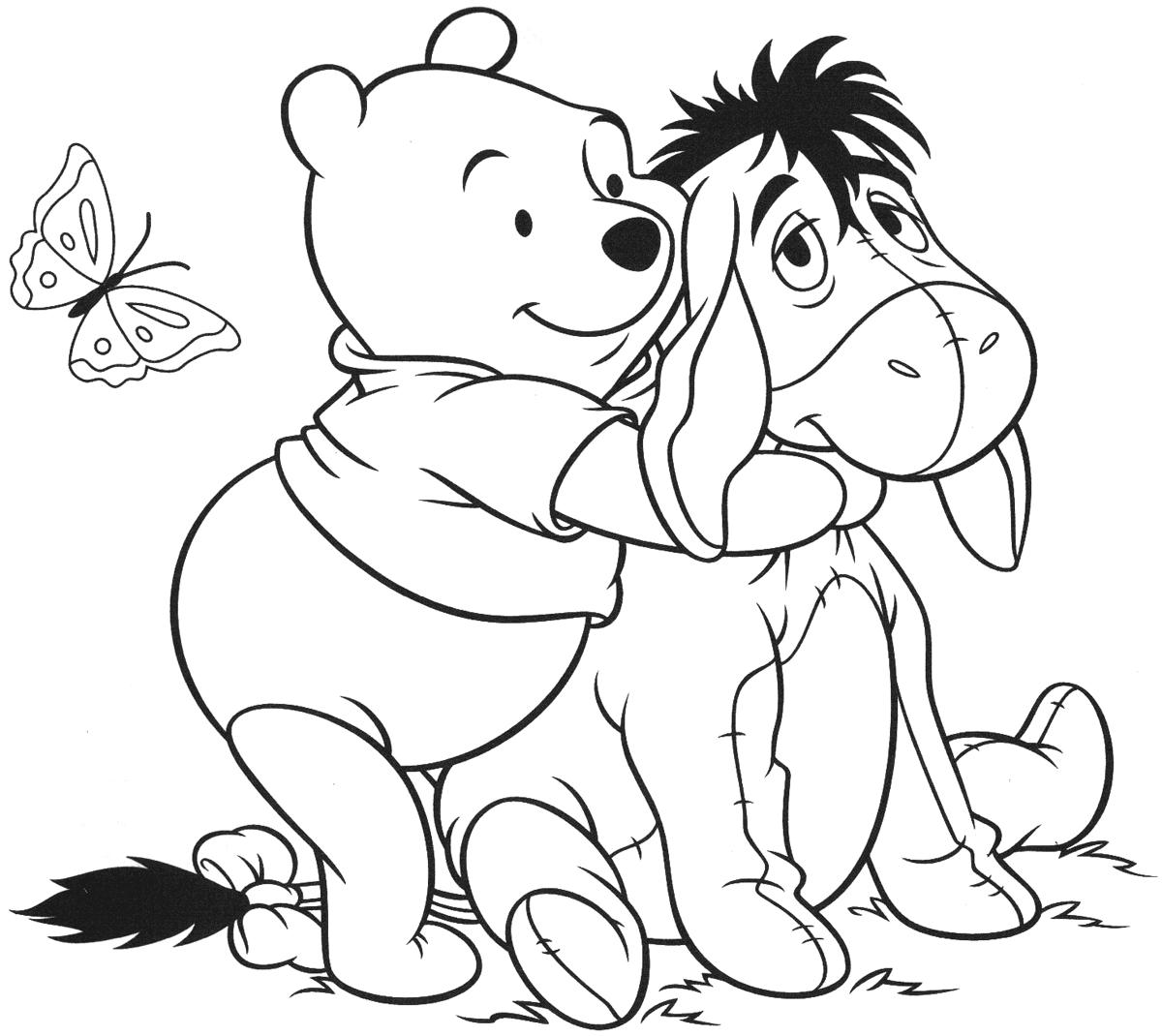 Winnie the Pooh Coloring Pages Cartoons Winnie The Pooh and Friends Sheets Printable 2020 7061 Coloring4free