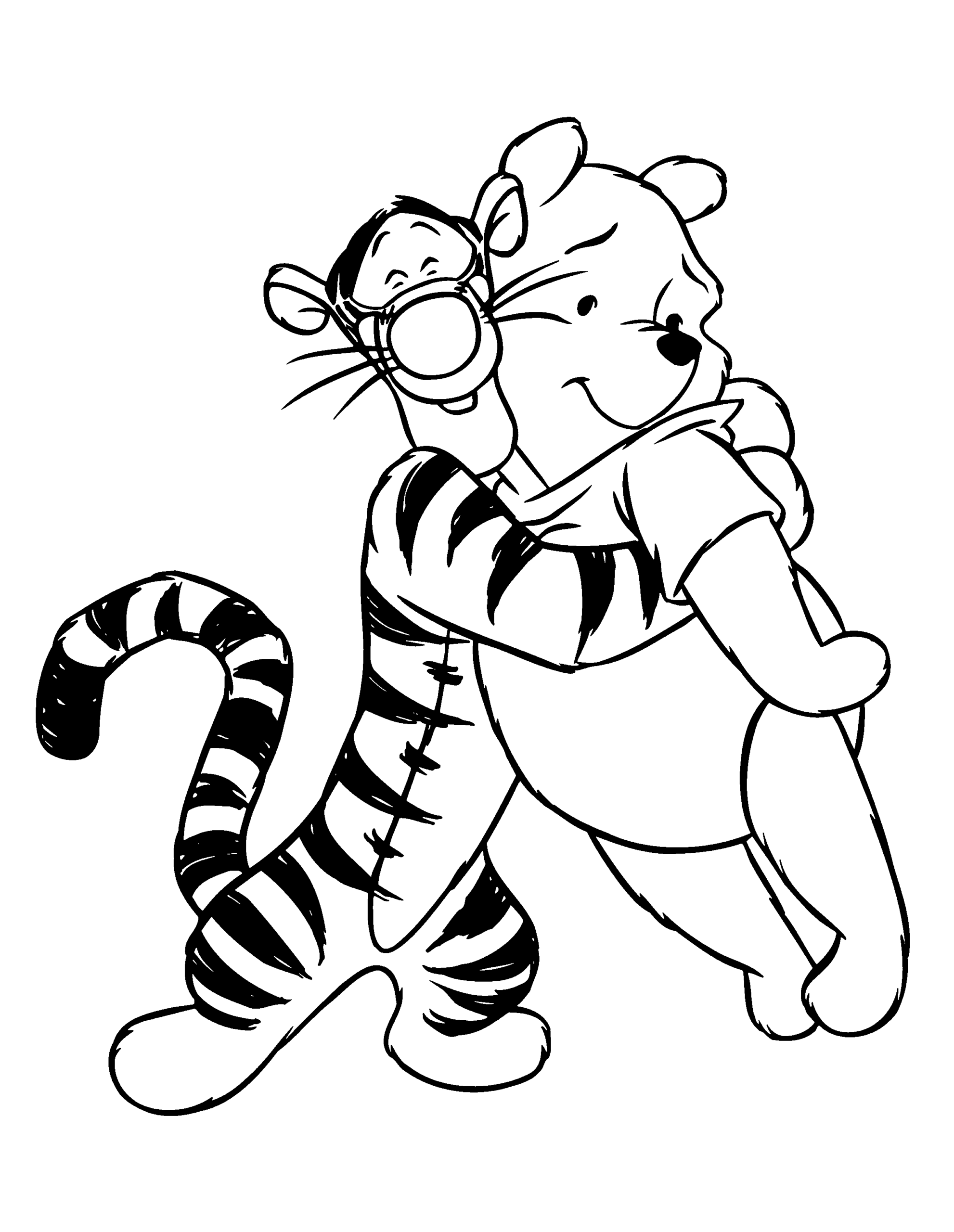 Winnie the Pooh Coloring Pages Cartoons Winnie The Pooh and Tigger Printable 2020 7065 Coloring4free
