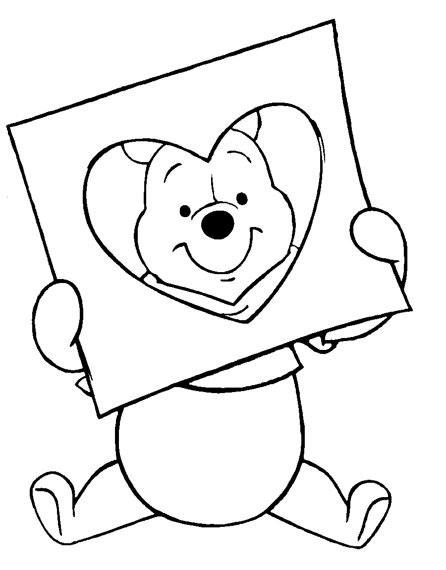 Winnie the Pooh Coloring Pages Cartoons Winnie the Pooh Disney Valentines Printable 2020 7237 Coloring4free