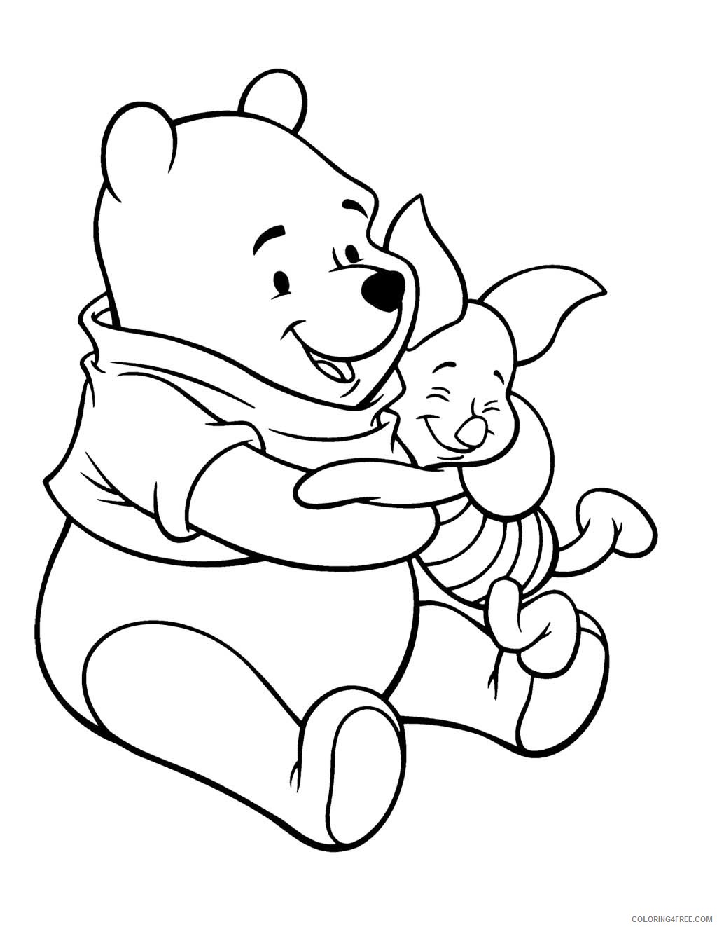 Winnie the Pooh Coloring Pages Cartoons Winnie the Pooh and Piglet Printable 2020 7062 Coloring4free
