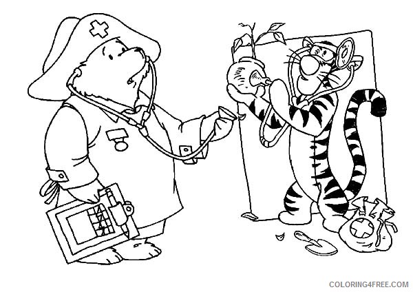 Winnie the Pooh Coloring Pages Cartoons Winnie the Pooh and Tigger Hear Plant Health Printable 2020 7066 Coloring4free