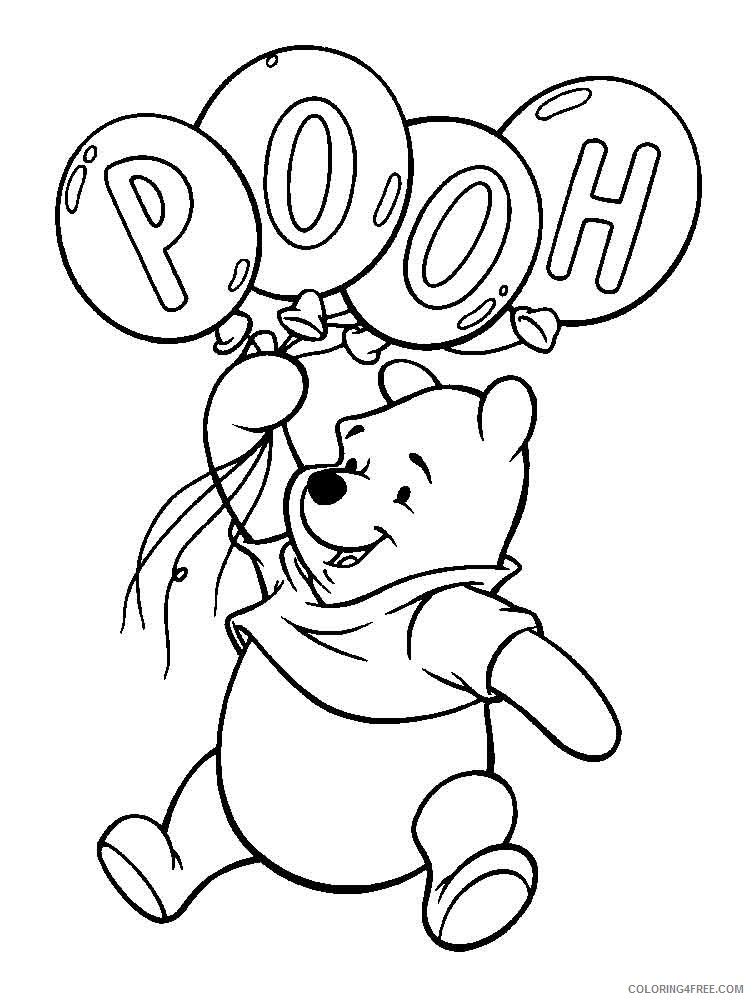 Winnie the Pooh Coloring Pages Cartoons pooh bear 22 Printable 2020 6985 Coloring4free