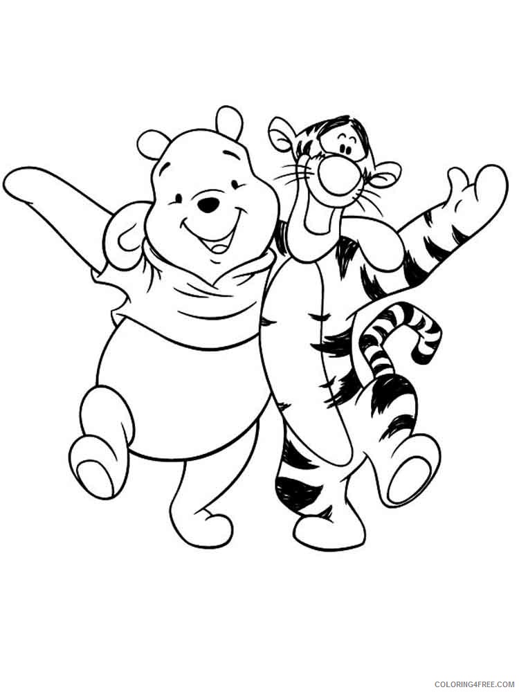 Winnie the Pooh Coloring Pages Cartoons pooh bear 5 Printable 2020 6991 Coloring4free
