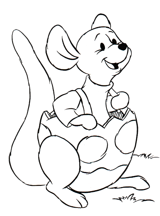 Winnie the Pooh Coloring Pages Cartoons roo easter Printable 2020 7016 Coloring4free