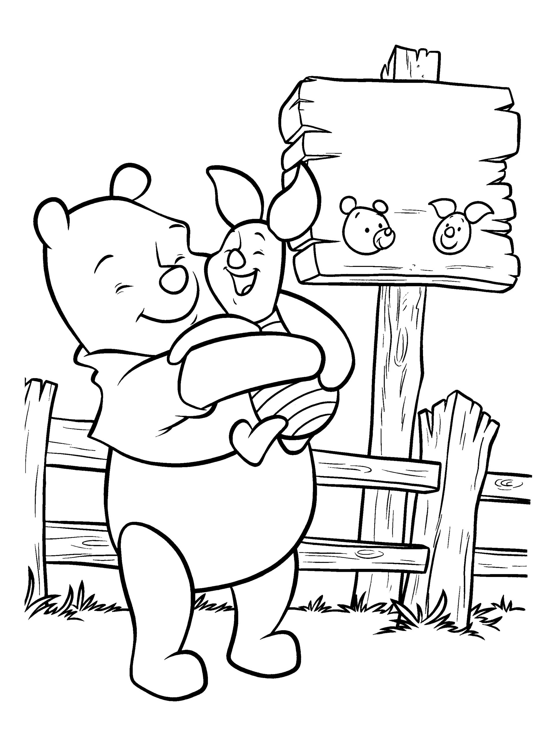 Winnie the Pooh Coloring Pages Cartoons winnie the pooh 1 Printable 2020 7076 Coloring4free