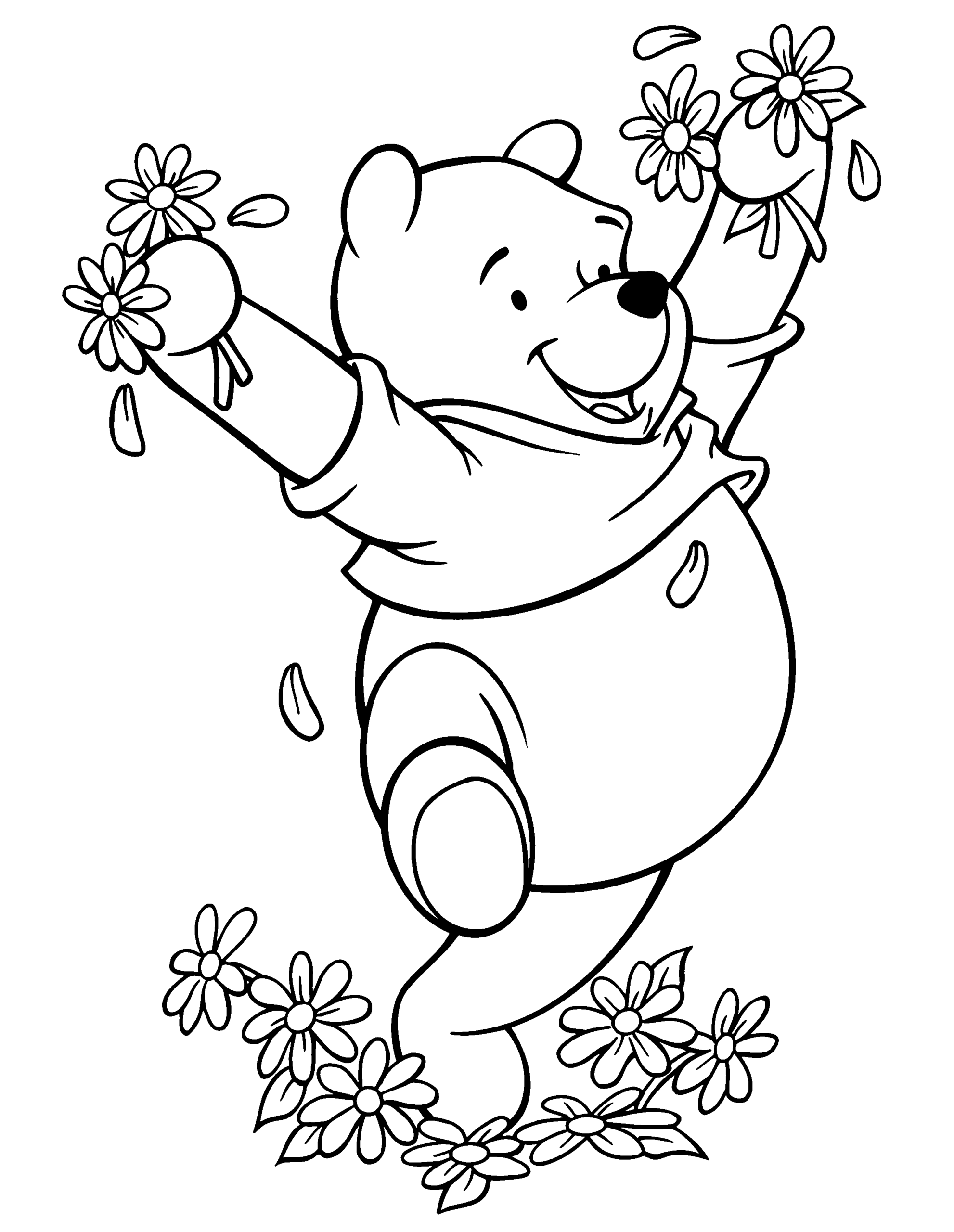 Winnie the Pooh Coloring Pages Cartoons winnie the pooh 115 Printable 2020 7095 Coloring4free