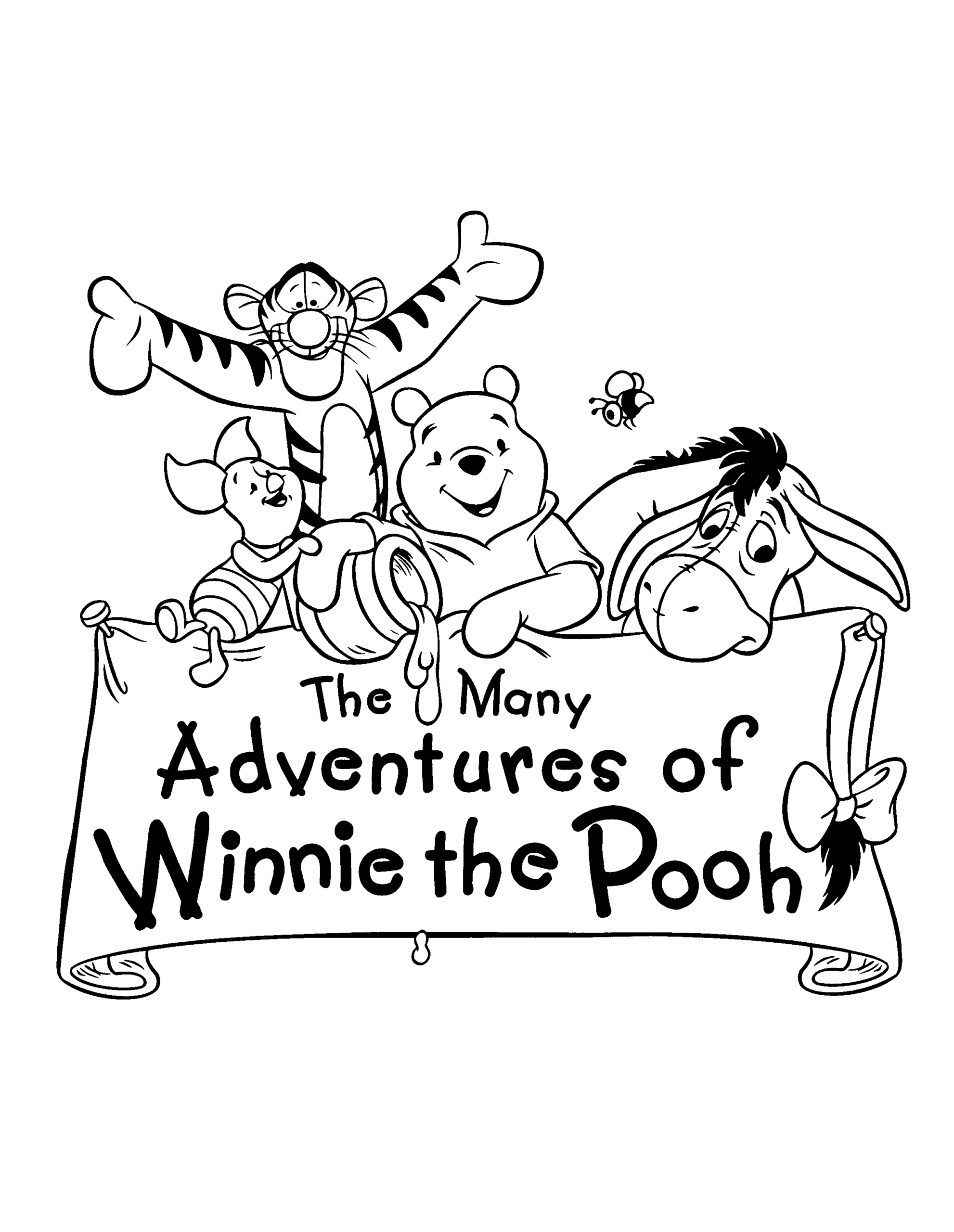 Winnie the Pooh Coloring Pages Cartoons winnie the pooh 122 Printable 2020 7103 Coloring4free