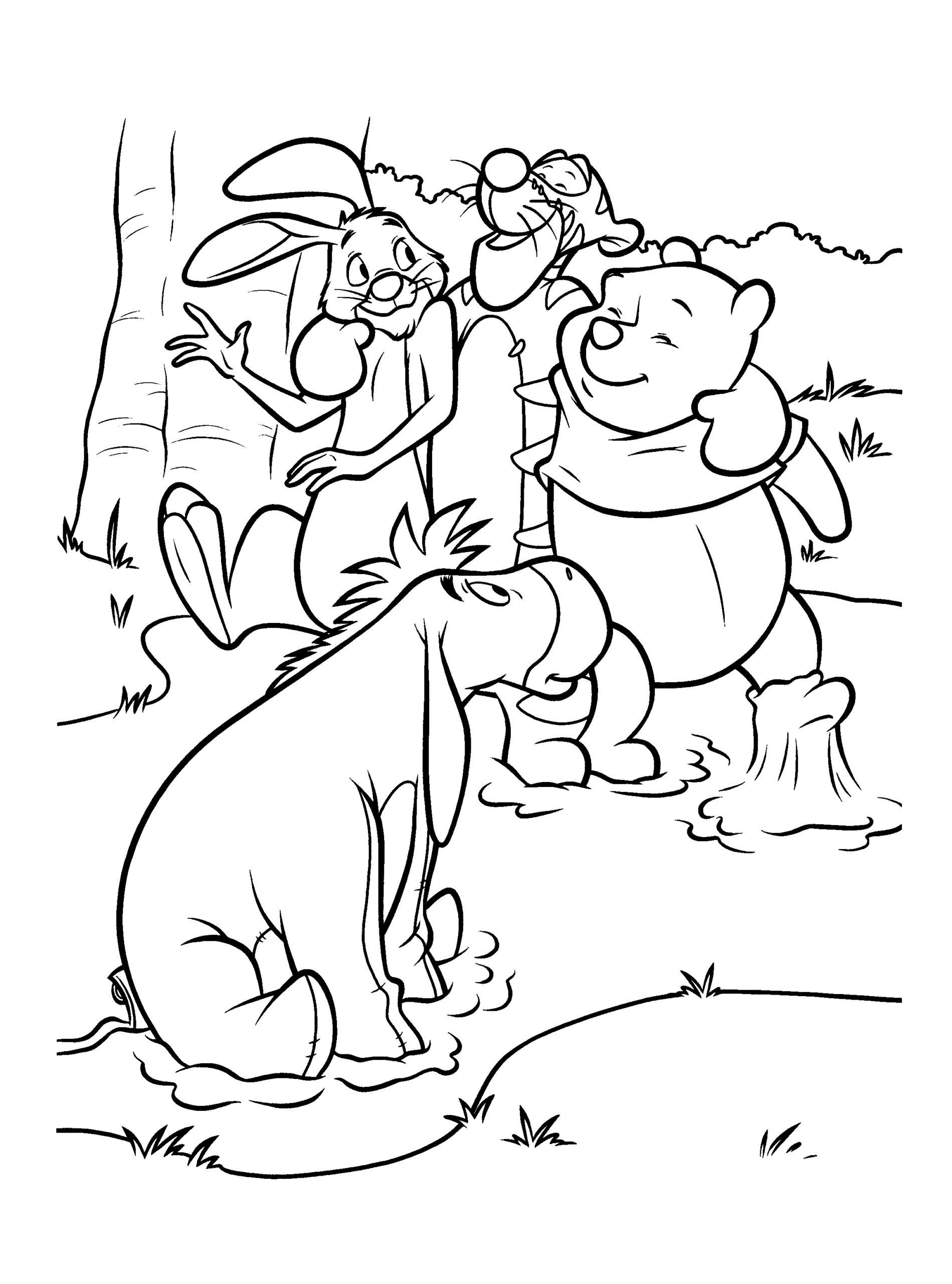 Winnie the Pooh Coloring Pages Cartoons winnie the pooh 28 Printable 2020 7129 Coloring4free