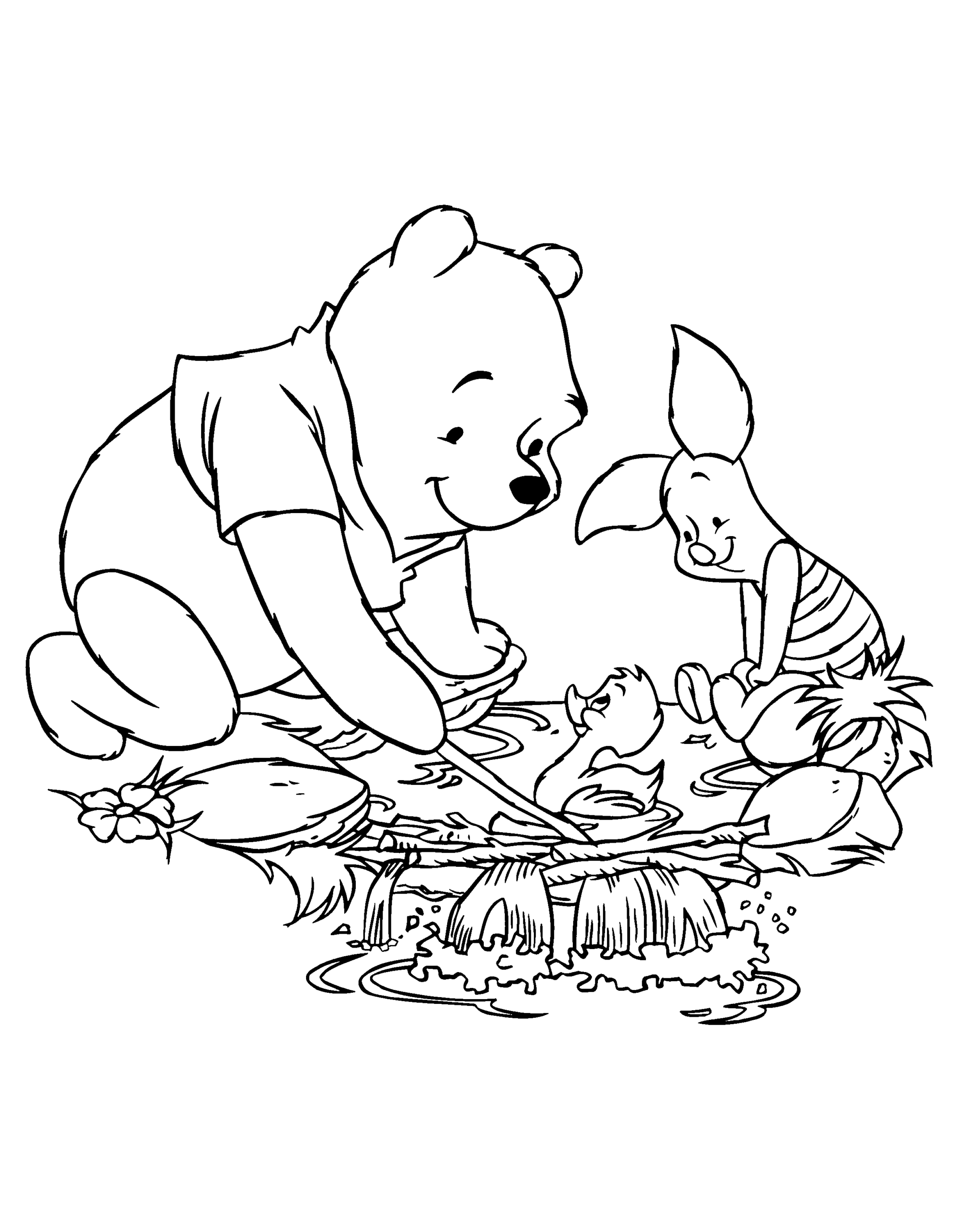 Winnie the Pooh Coloring Pages Cartoons winnie the pooh 45 Printable 2020 7154 Coloring4free