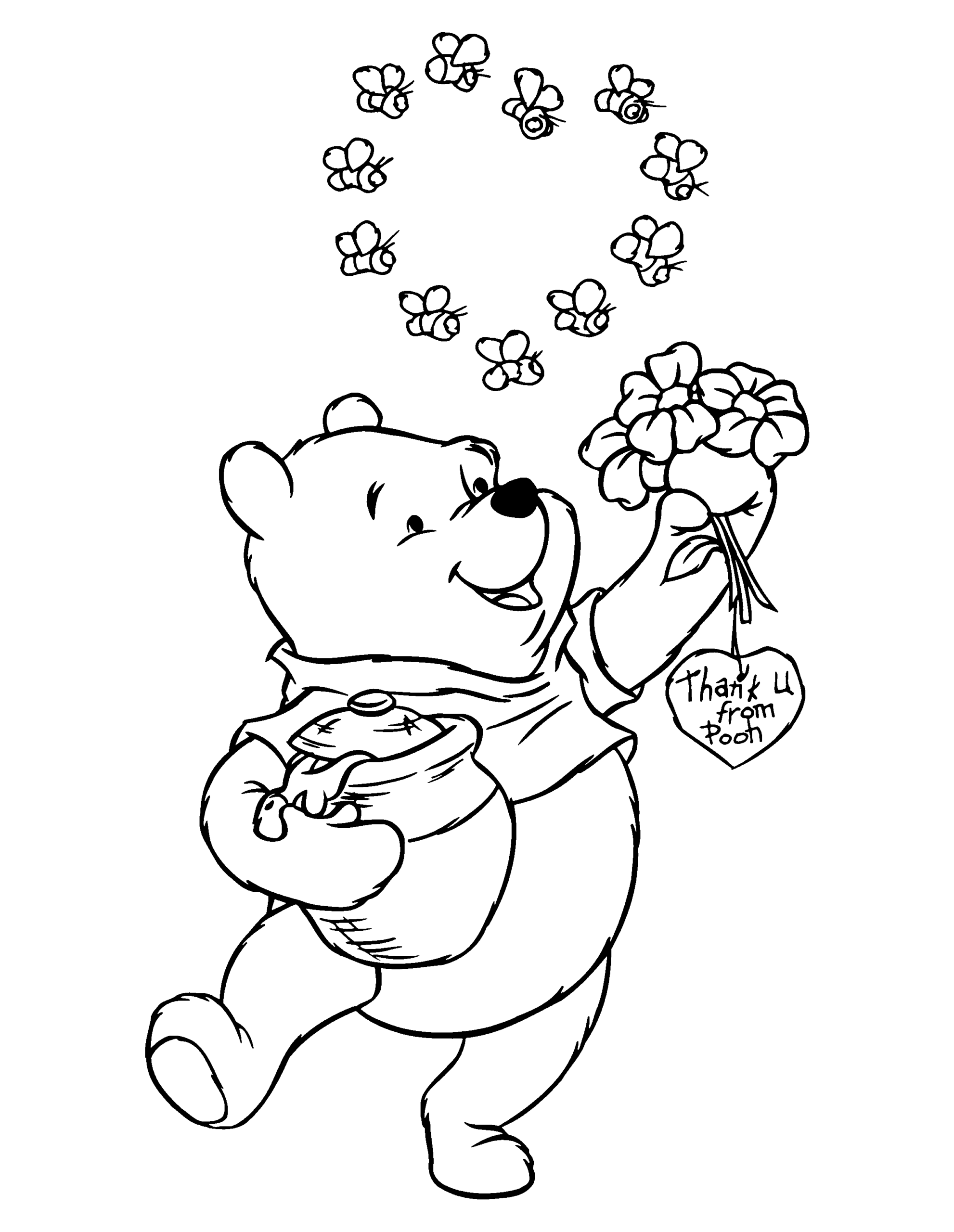Winnie the Pooh Coloring Pages Cartoons winnie the pooh 47 Printable 2020 7157 Coloring4free