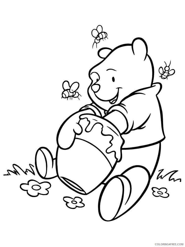 Winnie the Pooh Coloring Pages Cartoons winnie the pooh 52 Printable 2020 7164 Coloring4free