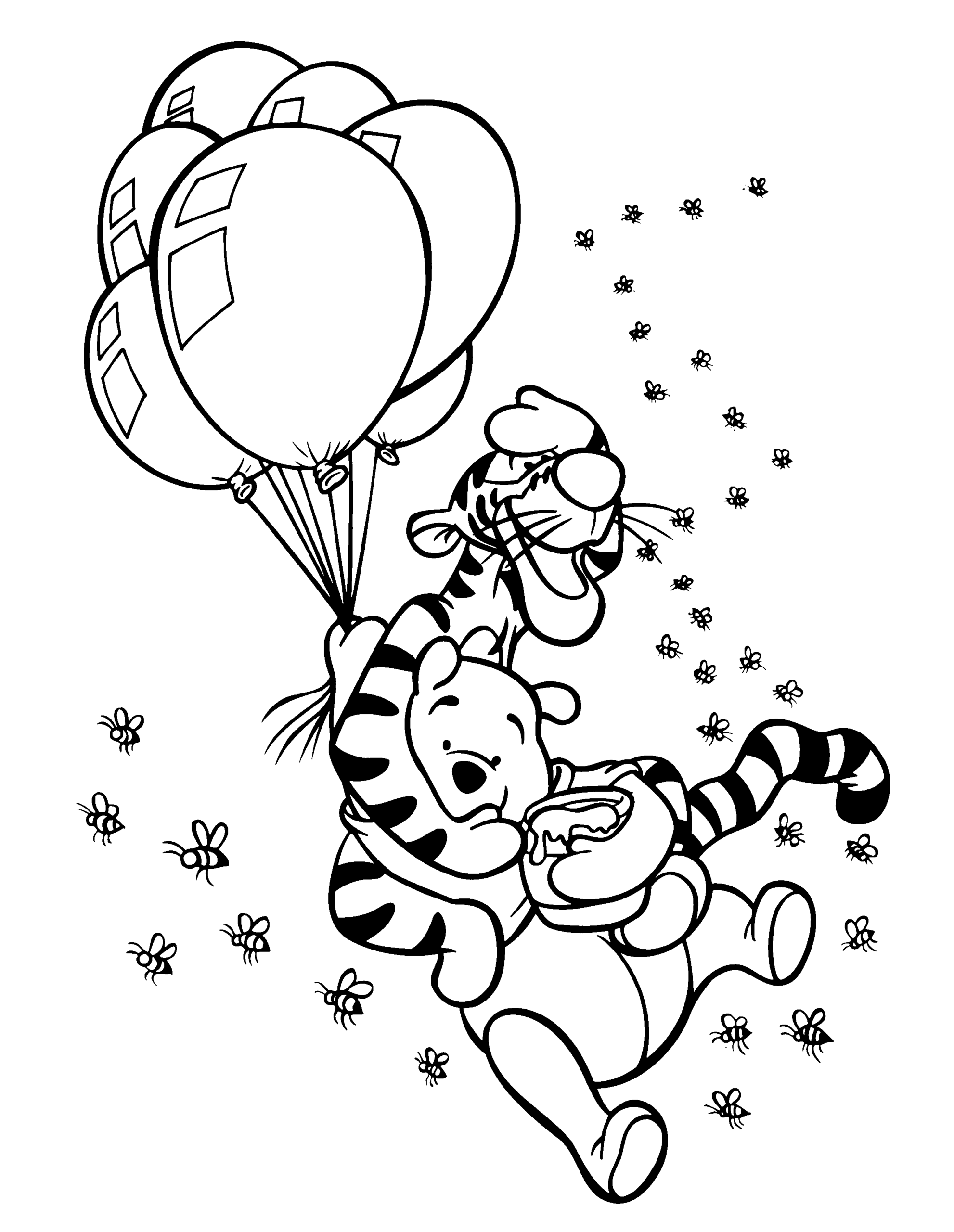 Winnie the Pooh Coloring Pages Cartoons winnie the pooh 61 Printable 2020 7178 Coloring4free