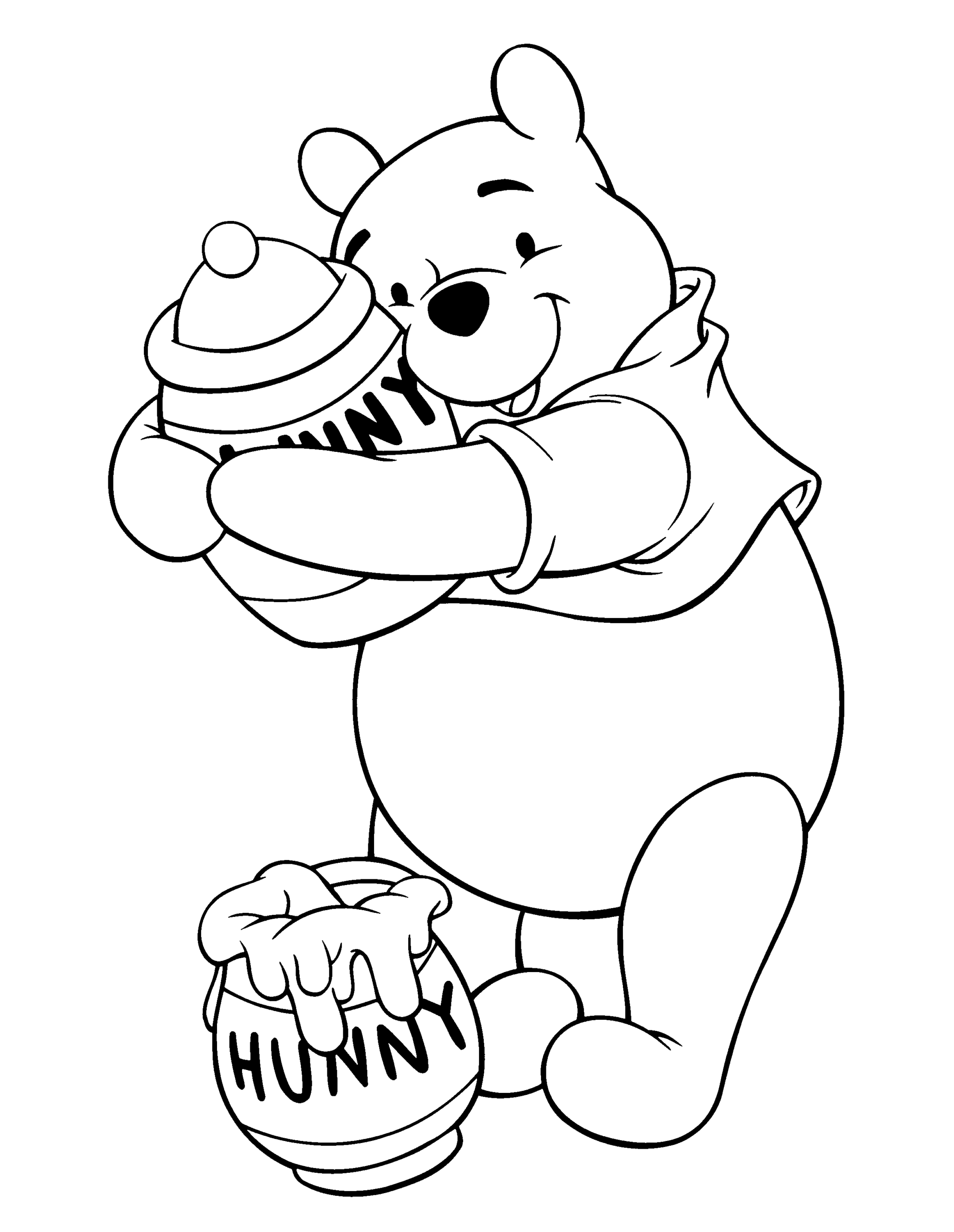 Winnie the Pooh Coloring Pages Cartoons winnie the pooh 79 Printable 2020 7198 Coloring4free