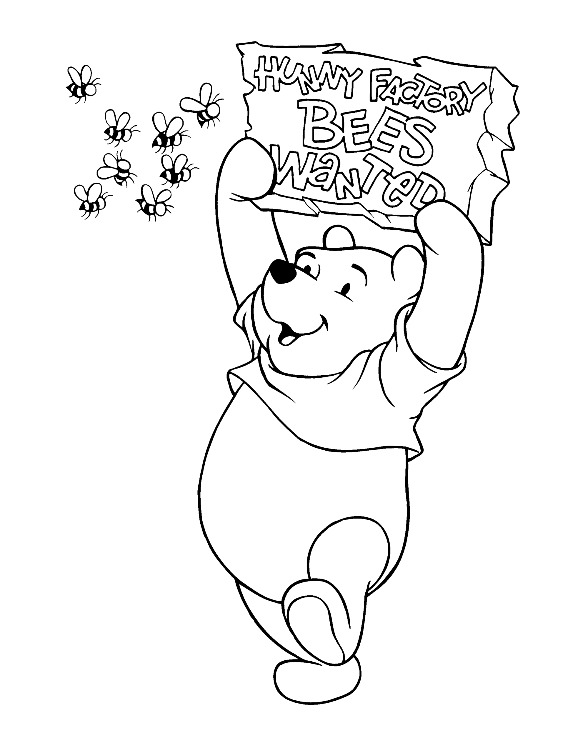 Winnie the Pooh Coloring Pages Cartoons winnie the pooh 82 Printable 2020 7203 Coloring4free