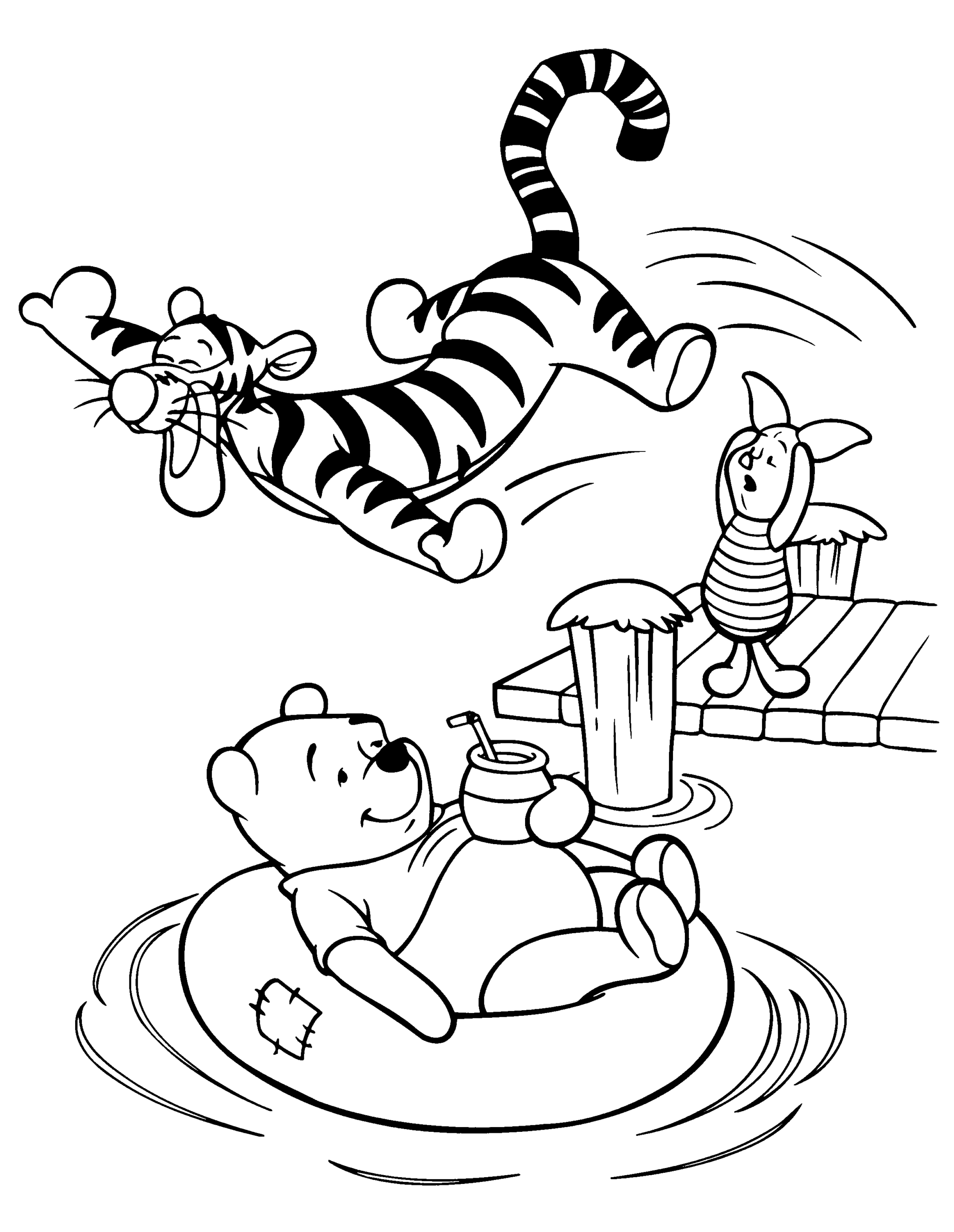 Winnie the Pooh Coloring Pages Cartoons winnie the pooh 86 Printable 2020 7207 Coloring4free