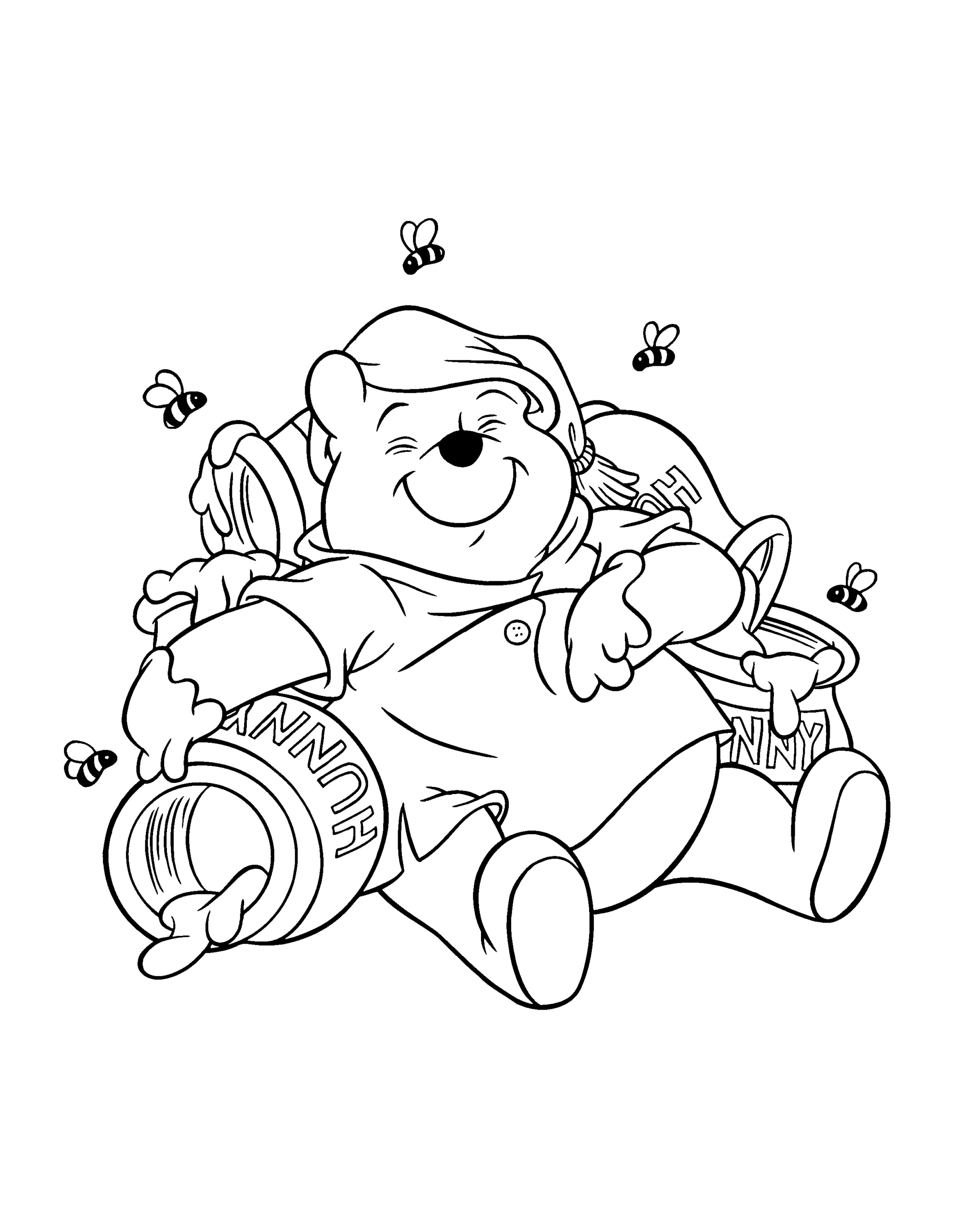 Winnie the Pooh Coloring Pages Cartoons winnie the pooh 87 Printable 2020 7208 Coloring4free