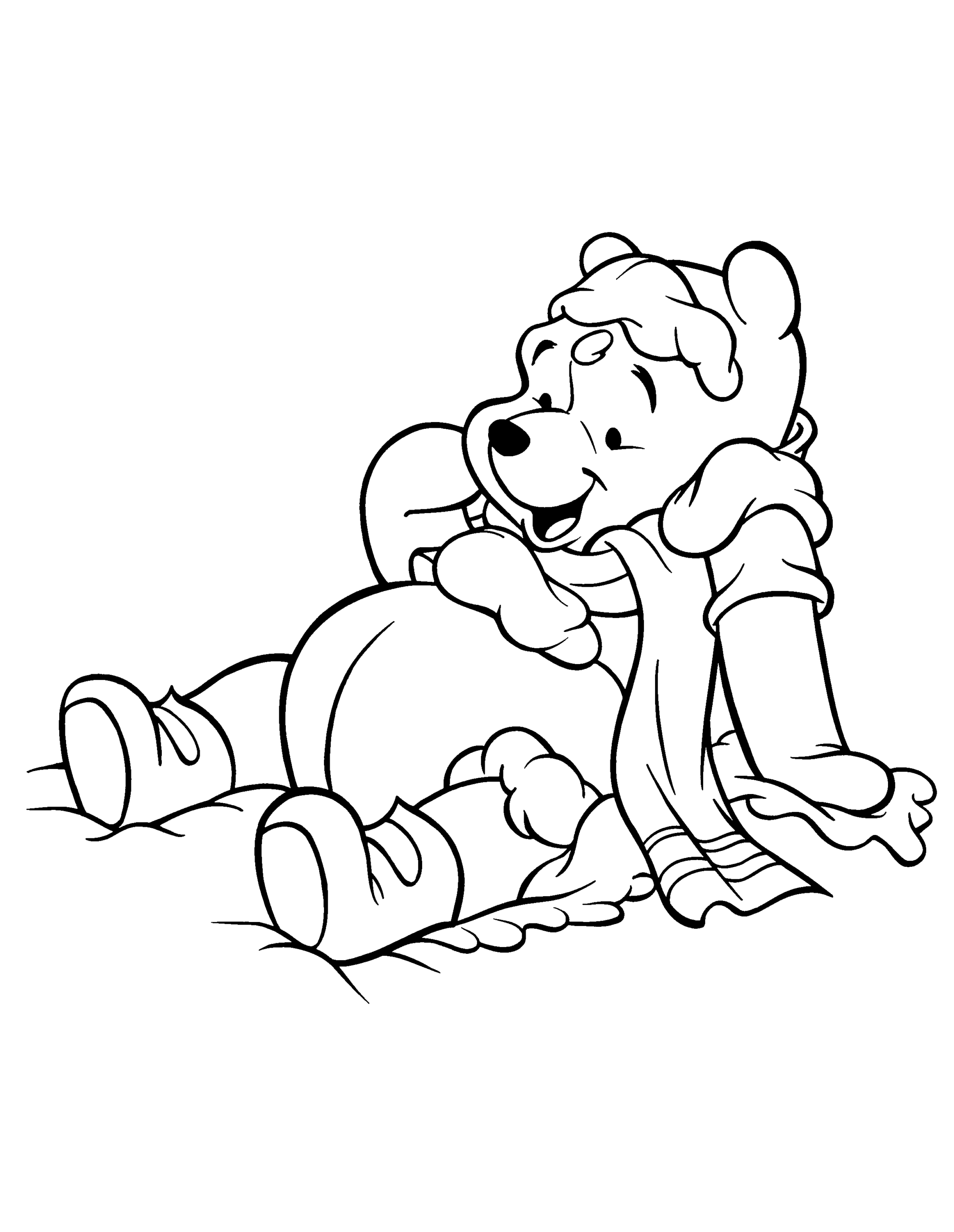 Winnie the Pooh Coloring Pages Cartoons winnie the pooh 90 Printable 2020 7213 Coloring4free