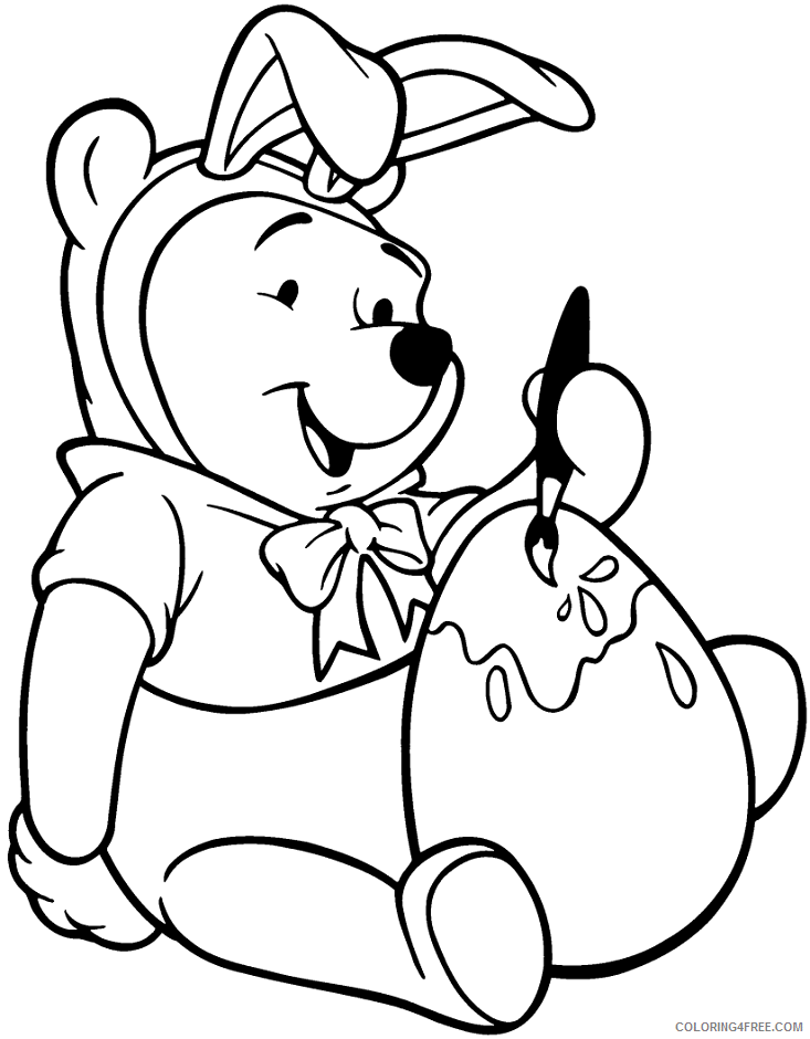 Winnie the Pooh Coloring Pages Cartoons_pooh easter egg a4 Printable 2020 6933 Coloring4free