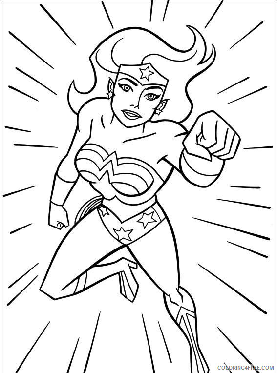 Wonder Woman Coloring Pages Superheroes Printable 2020 Coloring4free