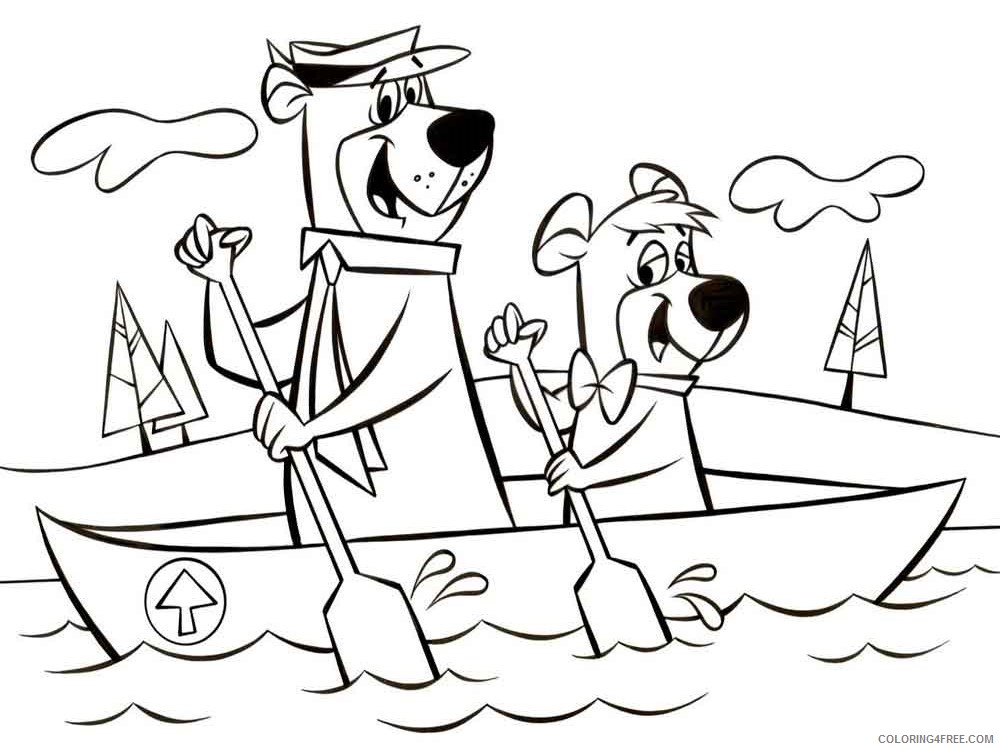 Yogi Bear Coloring Pages Cartoons yogi bear 12 Printable 2020 7293 Coloring4free