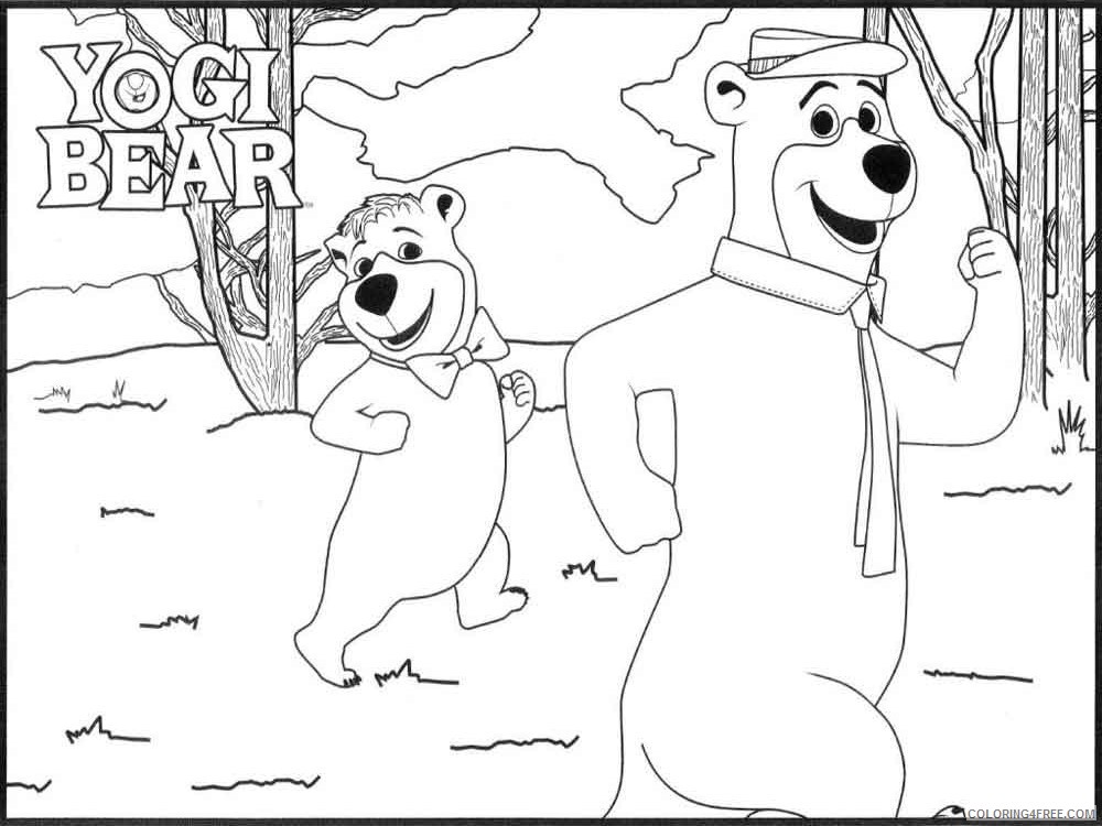 Yogi Bear Coloring Pages Cartoons yogi bear 20 Printable 2020 7305 Coloring4free