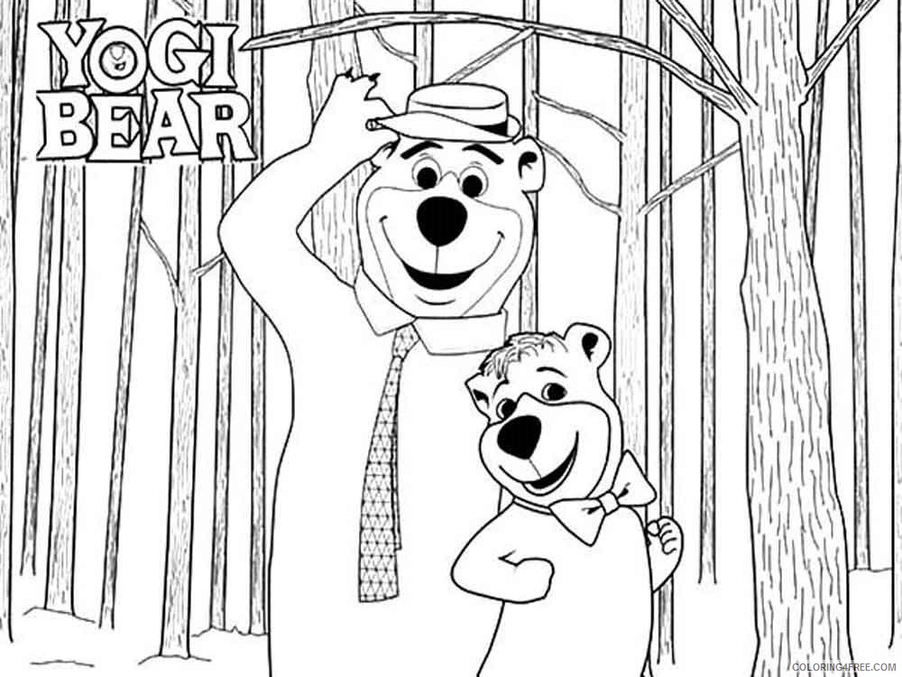 Yogi Bear Coloring Pages Cartoons yogi bear 21 Printable 2020 7306 Coloring4free