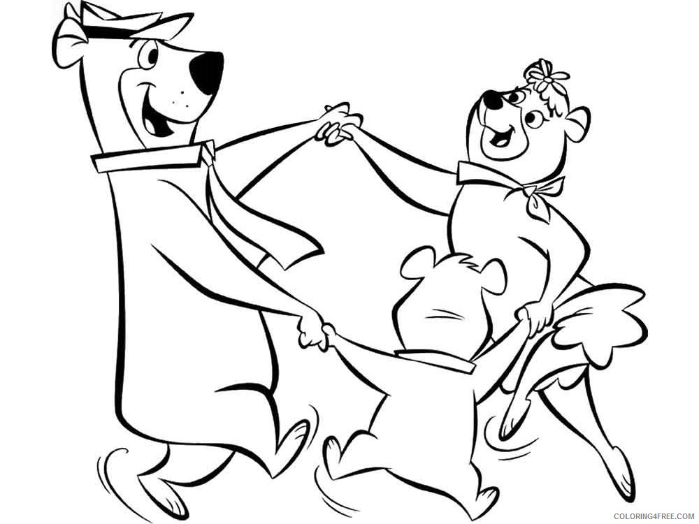 Yogi Bear Coloring Pages Cartoons yogi bear 9 Printable 2020 7312 Coloring4free