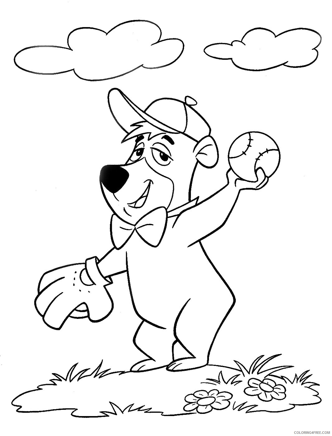 Yogi Bear Coloring Pages Cartoons yogi_bear_cl_02 Printable 2020 7252 Coloring4free