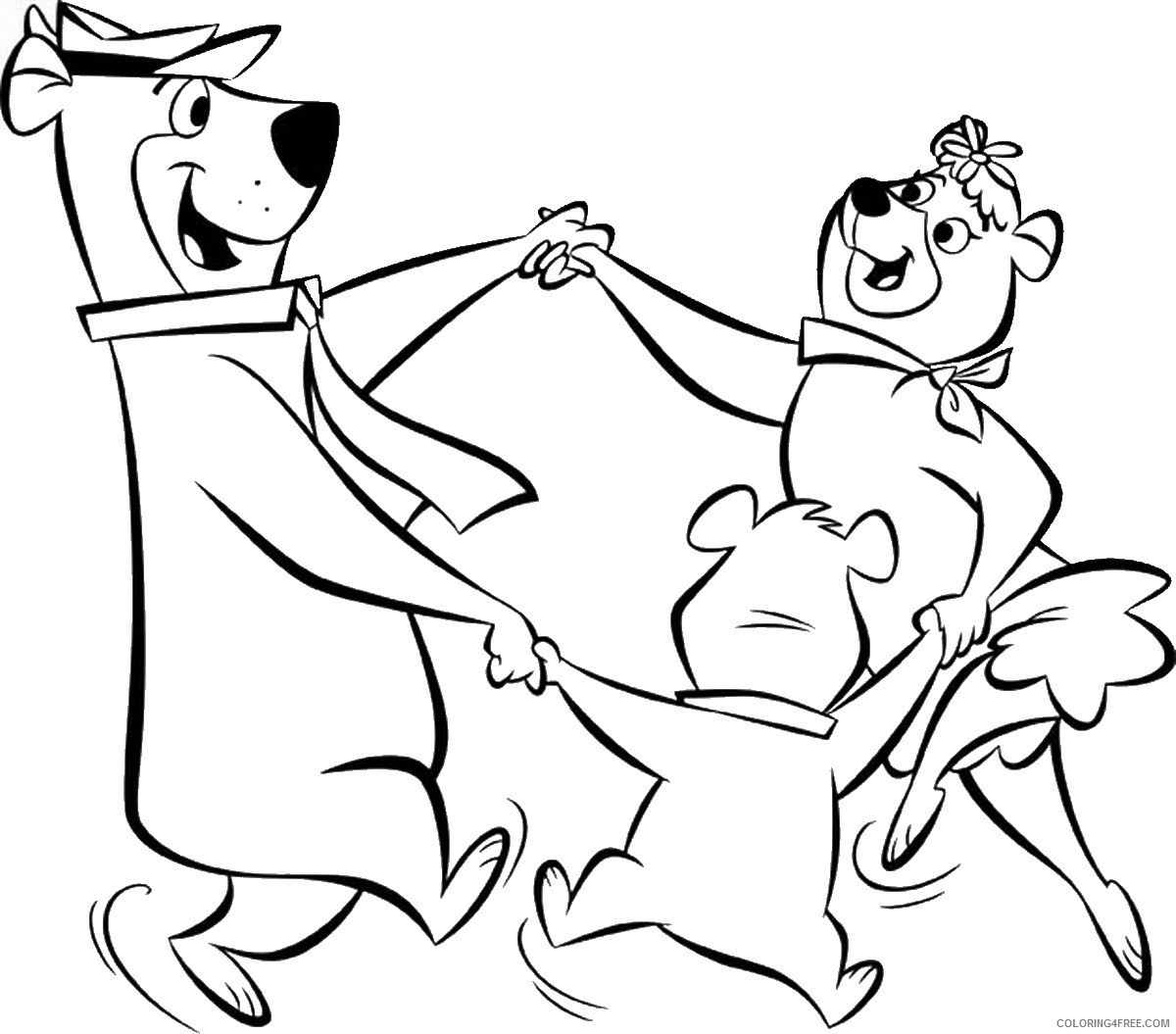 Yogi Bear Coloring Pages Cartoons yogi_bear_cl_06 Printable 2020 7256 Coloring4free