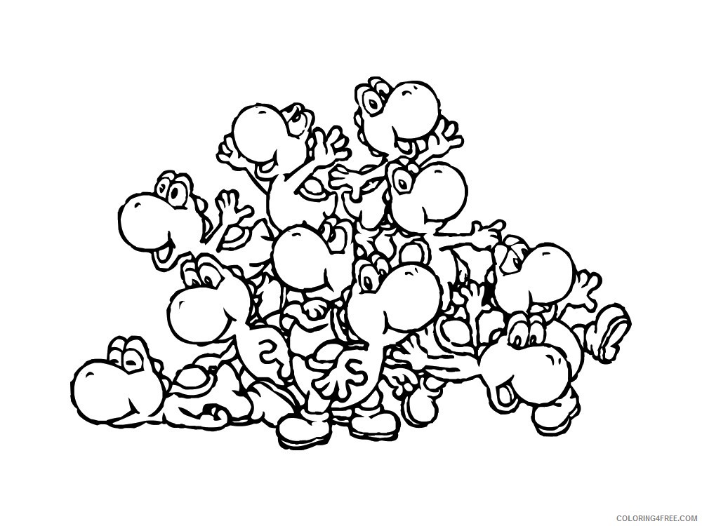 Yoshi Coloring Pages Cartoons Yoshi 3 Printable 2020 7322 Coloring4free