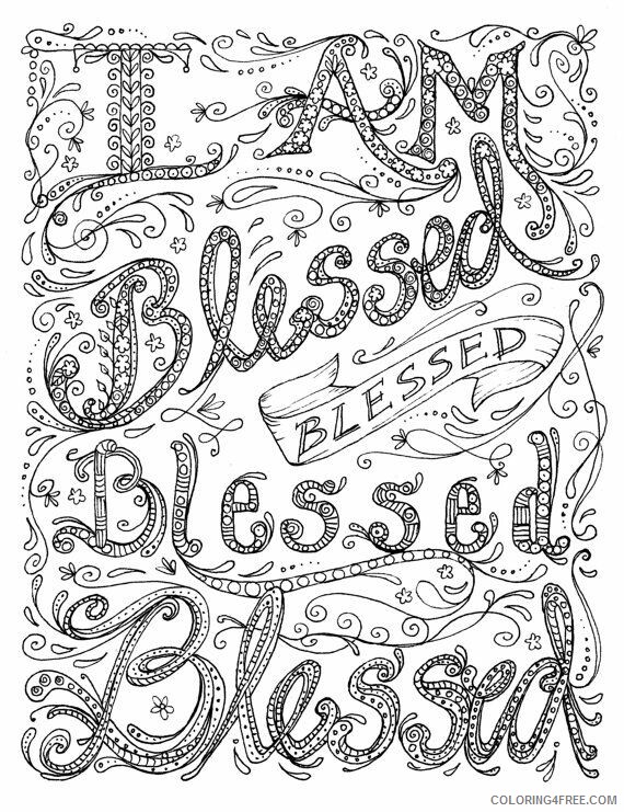 Adult Christmas Coloring Pages Blessed Christmas for Adults Printable 2020 120 Coloring4free